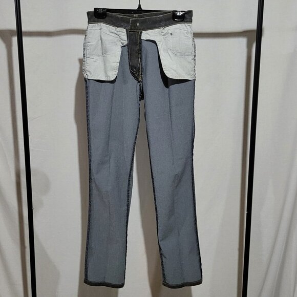 Lois jeans black stretch denim pants paisley grey brown pattern boho high rise - Picture 3 of 12